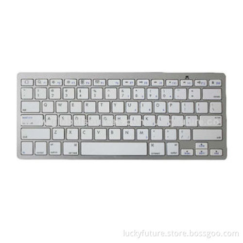 General Bluetooth v3.0 Wireless 78-key Keyboard for IOS iPad2/3/4/iPad Mini/iPad Air, White + Silver